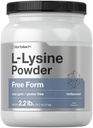 Horbäach L-Lysine Powder | 2.2 lbs | 무료 양식 보충 | 채식주의자, 비 GMO, 글루텐 프리 포뮬러