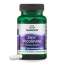 Swanson 아연 Picolinate - 전립선 건강, 비전 건강, & 면역 지원 - 킬레이트 아연의 바디 선호 형태 - (60 캡슐, 22mg 각각)