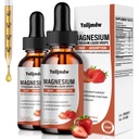 마그네슘 글리세라이드 액체 드롭, 1000 mg 액체 마그네슘 보충 Bromelain, 비타민 B6 C D, 나이트, 근육 및 에너지 지원을위한 높은 흡수 마그네슘 복합체, 2 Fl Oz (팩 2)