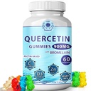 Quercetin Gummies - Bromelain 비타민 C + 아연 비타민 D3를 가진 Quercetin - Chewable Quercetin 900mg 보충교재 - 아이와 성인을 위한 Quercetin (1)