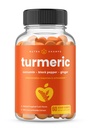 Ginger & Black Pepper Extract, 95 % Curcuminoids, Vegan Natural Curcumin Joint Support Supplement, Tumeric Gummy 보조 식품이있는 성인 및 어린이를위한 NutraChamps Turmeric Gummies