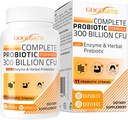 여성 및 남성을위한 프로 바이오 틱스, 300 억 CFU 11 Strains + 유기 초본 & 소화 효소, 소화 건강, 가스 및 부유, 면역, 여성 및 남성, 유통 안정, 60 캡에 대한 Gut 건강