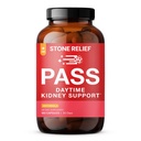 STONE RELIEF Pass AM - 구호, 편안함 및 증가 된 흐름 (180 캡슐 + 스톤 캐처 + 인쇄 가이드북)에 대한 주간 초본 신장 지원