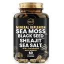 Maju Superfoods 18-in-1 Sea Moss, Black Seed, Shilajit, Sea Salt + D3 & K2, 농축 추출물, Trace 멀티 미네랄 캡슐, 남성 및 여성 미네랄 일렉트릭 보충제
