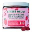 Stress Relief Supplement for Women & Kids | L Theanine GABA는 스트레스를 위한 Rhodiola Rosea를 보충합니다 | 키즈용 마그네슘 시트레이트 구미 | Cortisol Supplements for Women | Kava Kava Alternative