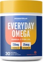 Oceanblue Omega 3 여성용 보충교재 | 비타민 D3를 가진 Burpless 물고기 기름 720mg | 심장 면역 지원, 분자 증류 오렌지 풍미 (30개의 조사 일 오메가)