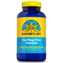 NATURE'S LIFE Cal Mag 아연 복합 1000mg / 500mg / 15mg - 칼슘 마그네슘 아연 보충 w / 비타민 D 및 보론 - 뼈 건강, 근육 및 심장 건강 지원, 60 일 보증, 62 봉사, 250 모자