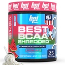 BPI 스포츠 최고의 BCAA Shredded - 카페인 무료 Thermogenic 복구 음료, 여성과 남성, Preworkout BCAAs 아미노산 음료 - 수박 얼음 - 25 서빙