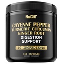 심황 Curcumin 뿌리, 생강 뿌리, Berberine HCl & More - 지원 면역 체계, 소화, 합동 건강 & 심장 건강 - 150의 캡슐을 가진 카이엔 고추 캡슐