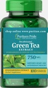 Puritan의 Pride Decaffeinated 녹차 표준화 된 추출물 750 mg-100 캡슐