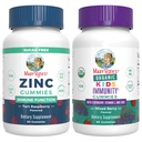 MaryRuth Organics Zinc (Tart Raspberry) & Kids Immunity Gummies (Mixed Berry) | Clean Label Project Verified® | 면역 및 전반적인 건강과 웰빙 비타민 | Vegan, Non-GMO, 젤라틴 없음