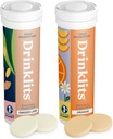 Drinklits Hydration Tablets - 전해질 및 비타민 | 생강-리임과 오렌지 - 2 팩 (20 인분)