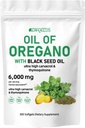 까만씨 기름 2-in-1 Softgels 6000mg 300 조사 비 GMO Immune 지원 초본 공식을 가진 Oregano의 기름