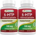 최고의 자연 2 팩 5-HTP (5-hydroxytryptophan) 100 mg 120 캡슐