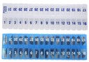 AM PM 31 일 한 번 - 일 월간 알약 플래너 주최자 - 대형 구획 알약 상자 저장소 Medications for Entire Month Plus Compartment for Extra Pills (AM / PM Clear & Blue) BPA 무료