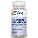 Beta Glucan, 무료 양식 아미노산, L-Lysine 1000mg 캡슐, 면역 지원 보충교재, 건강한 피부 및 입술 지원, 60 일 보증, 실험실 확인되는, 30의 서빙, 60의 VegCaps를 가진 SOLARAY L-Lysine