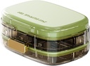 Plasters & Swabs, 휴대용 Medications & 보충교재 콘테이너, 둘 다를 위한 큰 알약 케이스를 위한 여분 Compartment를 가진 Pill 조직 & 여행 (녹색)