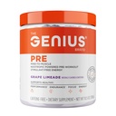 Genius Pre Caffeine-Free Pre Workout Boosted Energy, Focus, Performance Nootropic Formula AlphaSize, Citrulline Malate, CarnoSyn Beta Alanine Endurance, Stamina, Recovery, 20 서빙 - 포도 Limeade