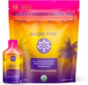 보라색 나무 유기 에너지 스틱 패킷 – Zero Sugar, 80mg Yerba Mate & Guarana에서 자연 카페, 매끄러운, Crash-Free Energy에 대한 B12 비타민과 - 레몬 아이스 티 맛, 12 to-Go 팩