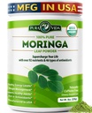 PURA VIDA MORINGA 분말 유기 단일 원산지 - 프리미엄 100 % 잎 분말, USDA 유기 Moringa Oleifera, Moringa 잎 분말 - 스무디 및 조리법을위한 완벽한. 8 oz.