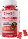 마그네슘 글리세라이드 Gummies, Taurate, Malate, 비타민 D, C, B6, 칼슘, 바디 지원, 루즈베리 Magnesium Gummies와 마그네슘 보충