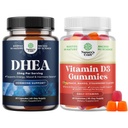 호르몬 균형, 무드 안정성, 뇌 기능에 대 한 DHEA 보충의 번들 - Dehydroepiandrosterone 및 비타민 D3 구마 이드 뼈 근육 및 면역 지원 당 2000IU와 매일 웰빙에 대 한