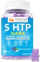 5-HTP GABA Gummies 혼합 1700mg, L Theanine, Magnesium, Ashwagandha, Omega-3-6-9, 비타민 D3, 천연 Zzz, Mood, Brain-Calm, 블루 베리 맛 60Count 용 B6