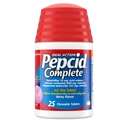 Pepcid 산 Reflux, 10mg Famotidine, 800mg 칼슘 탄산염 & Heartburn 약 정제, Antacid Chews, Berry, 25 ct 당 165mg 마그네슘 Hydroxide를 위한 완전한 산성 흡진기 + Antacid