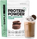 청결한 간단한 식사 Whey 단백질 분말, Mint 초콜렛 과자 풍미, 자연적으로, 소화 효소 효소를 가진 100%년 잔디에 의하여 먹인 단백질 분말, 인공 성분 없음, 글루텐 자유로운, 30 Srvgs