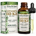 K2 액체 하락, 모든 자연적인, 비 GMO, 1208iu D3 및 봉사 당 25mcg K2 (mk7)를 가진 비타민 D3는, 당신의 뼈, 면역 체계 및 에너지 수준을, 또는 Peppermint 기름 없이 지원합니다