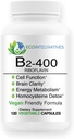 B2-400 순수한 Riboflavin - 신경 시스템 건강, Homocysteine 해독, 심장 혈관, 도움 Boost 에너지, 정신 Clarity, 대사 및 세포 기능 (120)