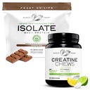근육 Feast Isolate + Creatine 캔디 번들 : 1 Whey Protein Isolate (Chocolate, 5lb) + 1 Creatine Candy (Lemon Lime, 360) | 프리미엄 보충제, 채식, 글루텐 무료