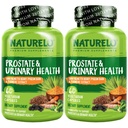 NATURELO Prostate & Urinary Health, Saw Palmetto, Pygeum, Tumeric, Plant Sterols, Broccoli 및 Lycopene, 60 채식 캡슐 (팩 2)