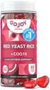 CoQ10 Gummies를 가진 설탕 자유로운 빨간 효모 밥 - 빨간 밥 효모 1000 mg를 가진 콜레스테롤 보충교재. - 콜레스테롤 Gummies Complex - Vegan, Non-GMO, 글루텐 자유로운 & Citrinin 자유로운 보충교재