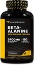 Primaforce 베타 알라닌 캡슐 3,400mg, 180 캡슐 (45 서빙) - 강력한 베타 알라닌 보충