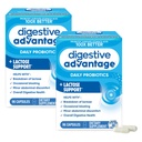 Digestive Advantage Lactose Defense Enzymes + Probiotics for Women & Men Occasional Bloating, Lactose Breakdown, Minor Abdominal Discomfort, 면역 지원, 96 개 캡슐 (2 팩)