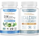 200mg DIM 보충을 가진 칼슘 D-Glucarate는 여성을 위한 강화한 에스트로겐 균형을 위해| Diindolylmethane 캡슐 (60의 서빙)를 가진 여자를 위한 Vegan Gluten 자유로운 CDG 보충교재