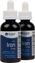 Trace Minerals Ionic Iron, 22mg - 마그네슘과 에너지 지원 보충 - Aid Brain Health & Immune System Function - 글루텐 자유로운 액체 보충교재 - 1.9 fl oz (2 팩) (92의 서빙)