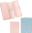 FYY 2 PC 매일 알약 조직자, 7 격실 휴대용 알약 케이스 여행 알약 조직자, [Folding 디자인] 비타민을 붙들기 위하여 지갑 주머니를 위한 알약 상자, 담 간결 기름, 보충교재 및 약물 분홍색 + 이름 *