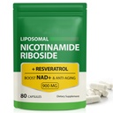 NAD 보충교재, 900mg - Liposomal 니코틴아미드 Riboside NAD+ Resveratrol 지원 근육, 두뇌, 세포 에너지 - NMN 보충 남성과 여성, 80 캡슐 (패키지 1)를 위한 대안