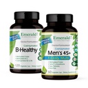 건강한 B를 가진 EMERALD LABS 뭉치 (120 Veg 모자) & 남자 45+ 1 매일 다 (60 Veg 모자) - 가득 차있는 스펙트럼 B 비타민을 가진 Vegan 비타민 B Complex - CoQ10, Lycopene & 더 많은 것을 가진 남자 Multivitamin
