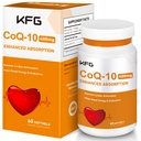 KFG CoQ10 400mg Softgels의 Coenzyme Q10는 심장 건강, 심혈관 건강, 면역 체계 & 세포 에너지 생산, 글루텐 자유로운을 보충합니다