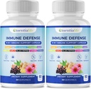 면역 지원 보충교재 - 1개의 Elderberry, Echinacea, 비타민 D, 비타민 C 1000mg & 아연 보충교재에서 2 팩 10 - 성인을 위한 면역 부스터와 더불어 - 120의 비타민 캡슐