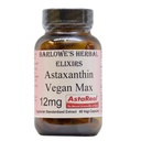 Barlowe의 초본 Elixirs Astaxanthin 보충 교재|AstaReal Astaxanthin Vegan Max 12mg | 60 Veggie 캡슐 | Astaxantina
