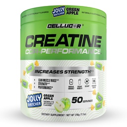 Cellucor Creatine Powder, Jolly Rancher Green Apple - Increases Strength, Lean Muscle Mass & Endurance, Micronized Creatine for Fast Absorption, 5g Creatine per Serving, 50 Servings