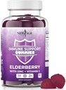 NEW AGE 면역 체계 지원 Gummies - 비타민 C와 아연을 가진 Sambucus 검정 Elderberry Gummies (Immune 지원 60 Gummies)