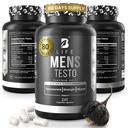 남성용 테스토스테론 부스터 보충 | Tribulus Terrestris, Black Maca, Horny Goat Weed, L-Arginine | 체력, 내구력, 근육 성장 및 힘 | 80 인