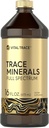 Carlyle Trace Minerals Supplement | 16 fl oz | 전체 스펙트럼 마그네슘 | 황산, 리튬, 붕소 | 채식주의자가 있는 액체 복합체. 비 GMO & 글루텐 무료 | 바이탈 트레이스