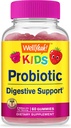 WellYeah Kids Probiotic Gummies - 소화 지원, Gut 건강, 면역 지원 거미 - 소화 건강을위한 Probiotics - Vegan, 글루텐 무료 - 60 Gummies