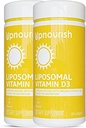 UpNourish 2 팩 - Liposomal 비타민 D 5000 IU 730 softgel, 자연적인 야자열매 기름을 가진 Cholecalciferol 비타민 D3, VIT D3 보충교재